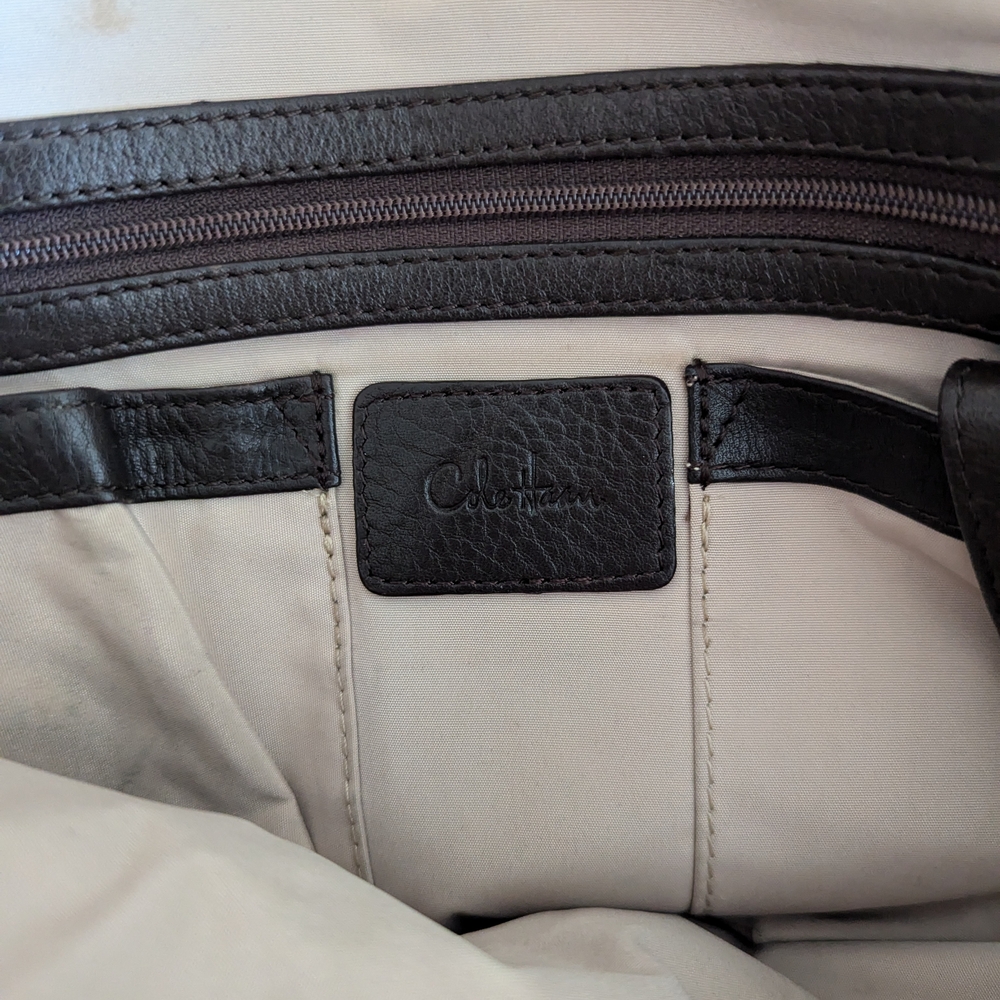 Cole Haan Dark Brown Leather Shoulder Bag - Picture 7 of 11